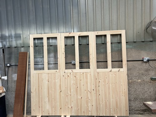 Wooden garage doors - wooden, side