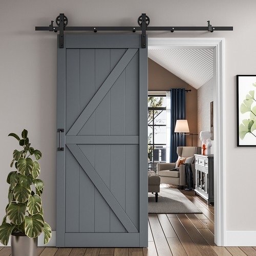 Wood barn door - door,
